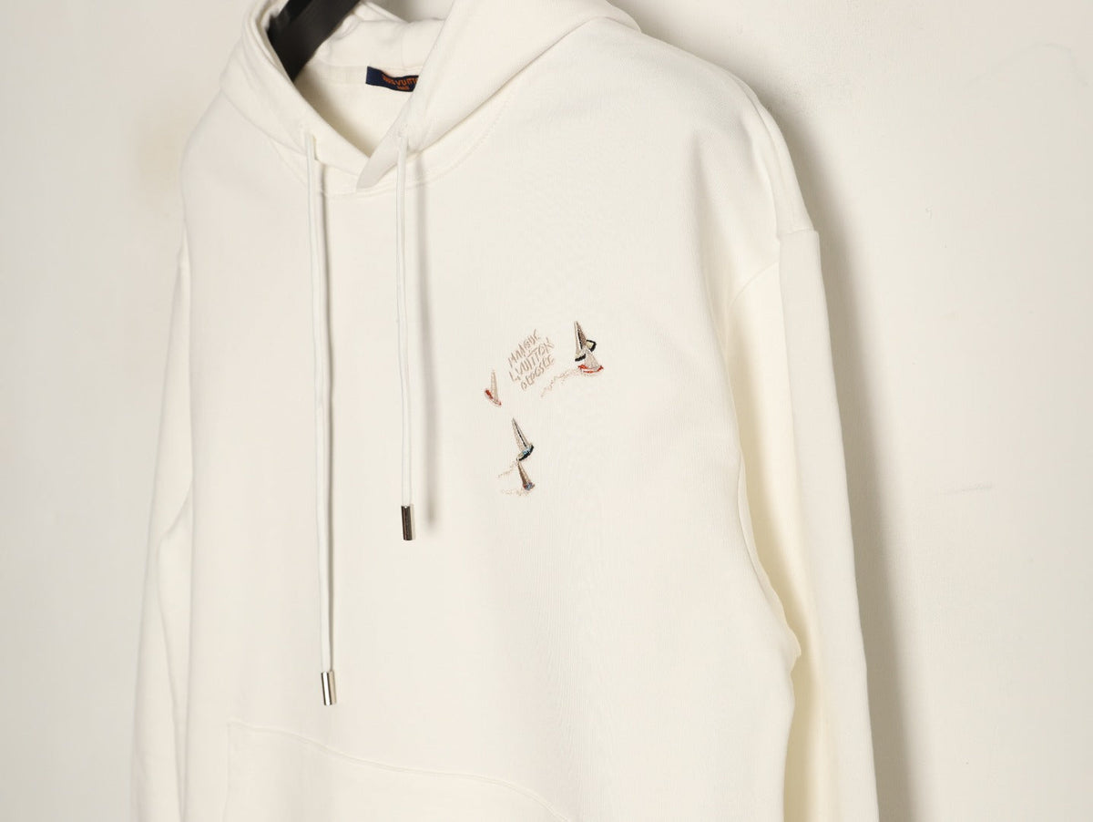 Louis Vuitton Scattered-Motif LV Back Graphic Hoodie - Off-White